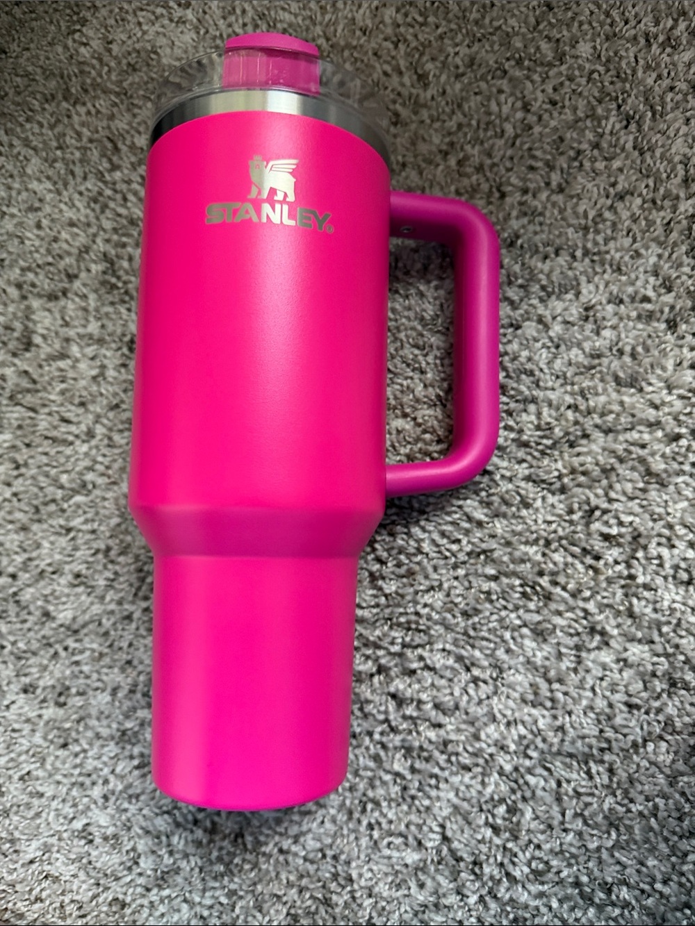 Stanley Hot Pink Insulated Travel Tumbler with Handle